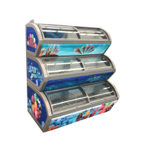 portable counter top 3 layer popsicle ice cream freezer display